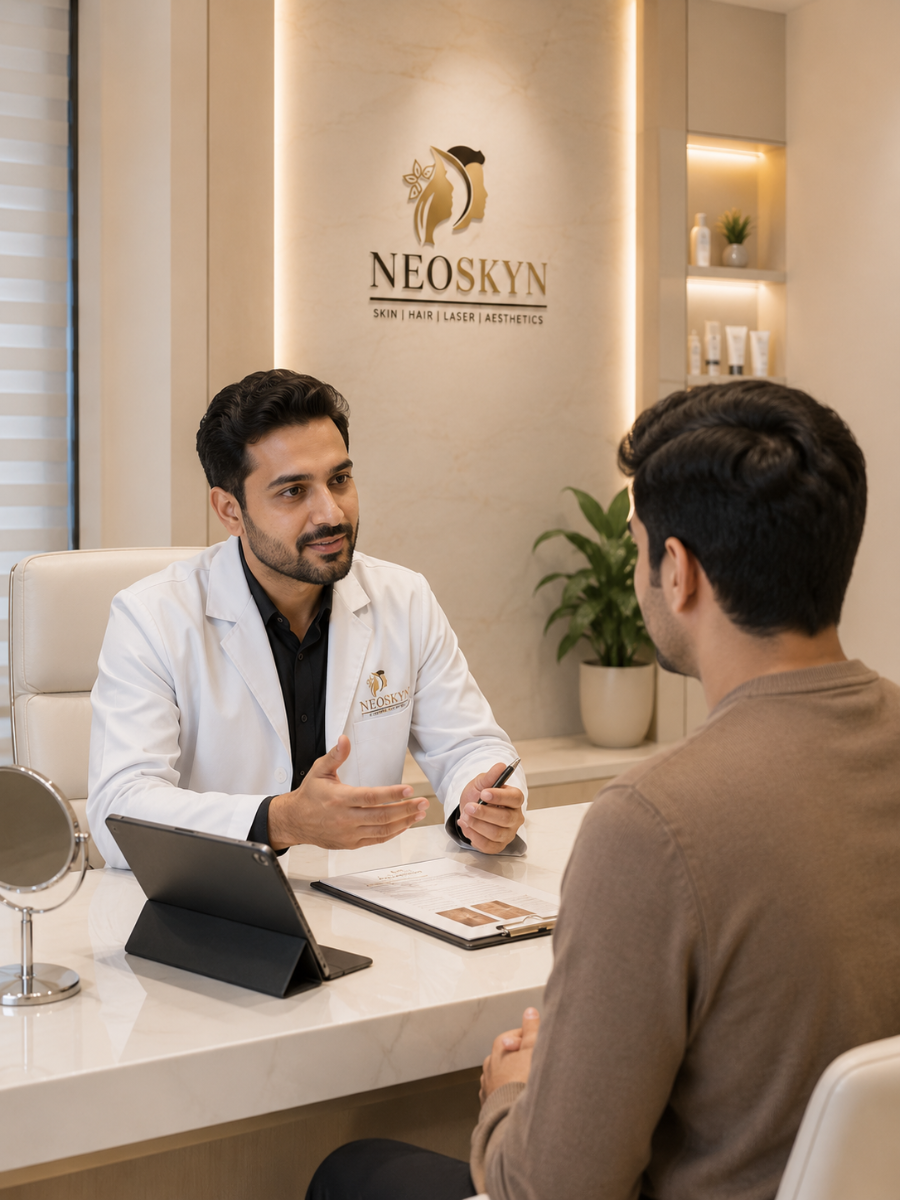 Neoskyn doctor consultation with patient